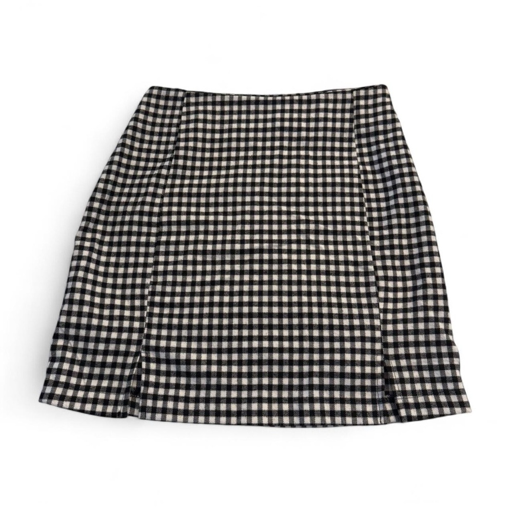 Black and white gingham skirt